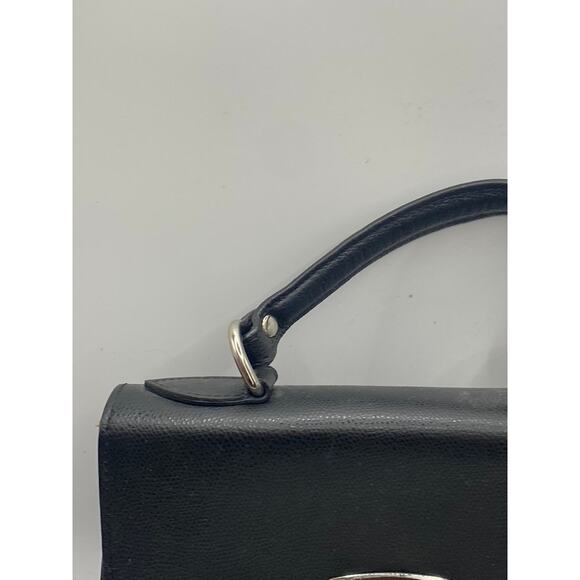 AQUA Women’s Black Square Leather Top Handle Bag SZ OS - Picture 3 of 8